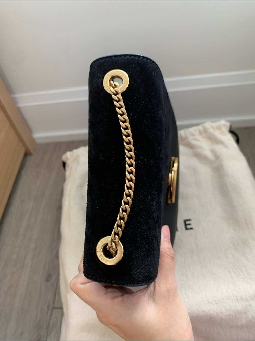 Polene Numero Un Mini Backpack-Black Leather & Suede - Picture 7 of 12